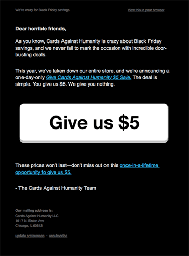 Black Friday Email Examples 5