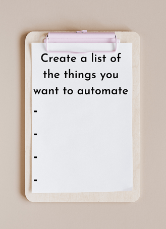 marketing automation for agencies create a list of the things you want to automate