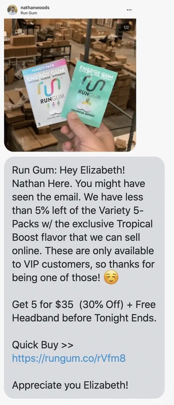 run-Gum sms example