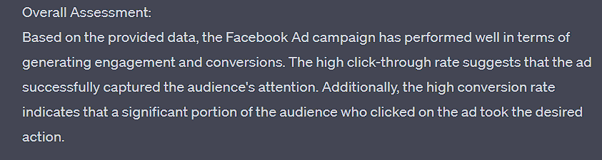 Analyze Facebook Ad Campaign Chatgpt